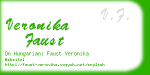 veronika faust business card